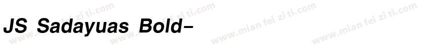 JS Sadayuas Bold字体转换